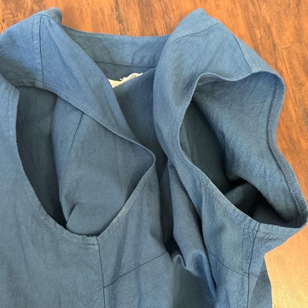 OUTERKNOWN Meander Dress Knee-Length Stripe Accents in Blue - Picture 5 of 12
